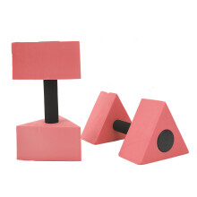 1 Pair Water Floating Dumbbell Triangle Chidren Swimming Teaching Aids for Kids Swimming Beige