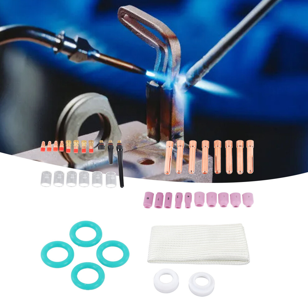 56Pcs TIG Welding Torch Accessories Kit Ceramic Nozzle Glass Cup Holder Equipment for WP17 18 26 Gun-image-OPC-PHR5WF9-NEW
