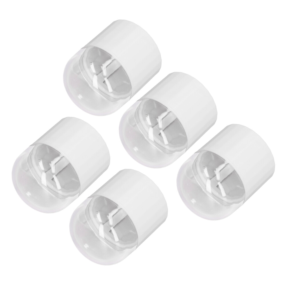 White 5Pcs Makeup Sponge Travel Case Double Layer Hollow Airy Bracket Dust Proof Cover Beauty Egg Holder