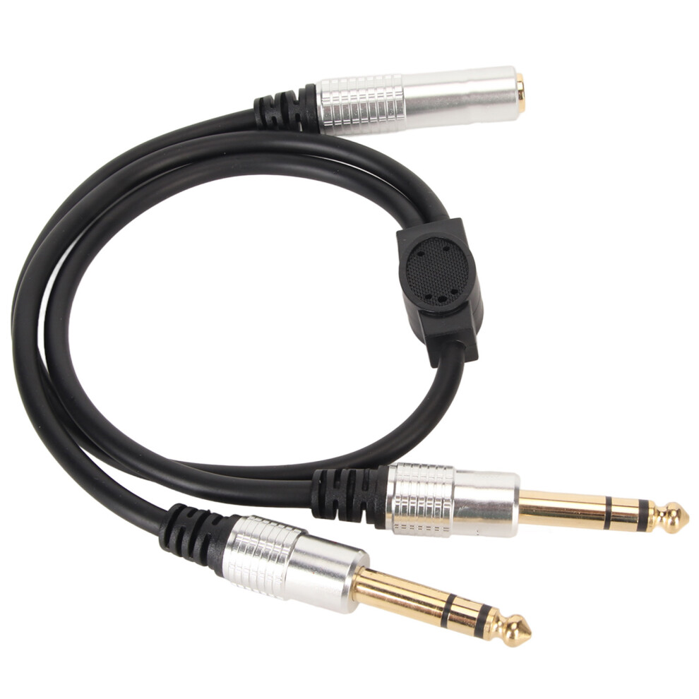 6.35Mm Splitter Y Cable Mono Female To Dual Male 1/4 Inch Splitter Cord For Amplifier Microphone Speaker 1.6Ft 6951315299181