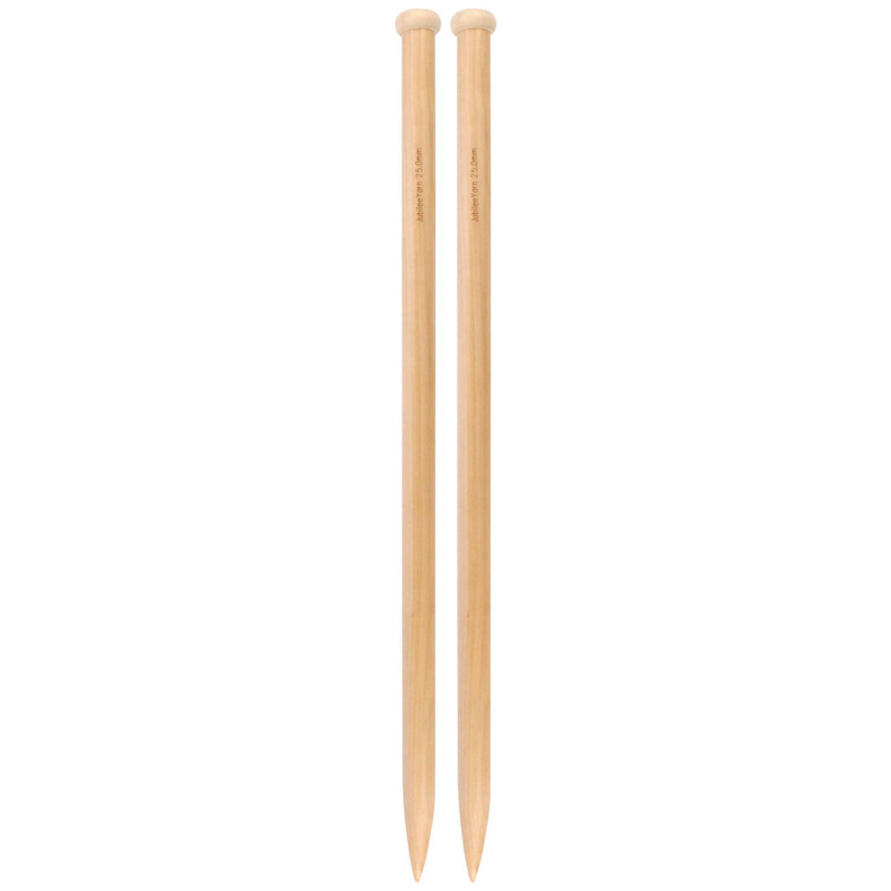 JubileeYarn Jumbo Bamboe Breinaalden - US 50 (25mm) - 24"" Lang - 1 Paar