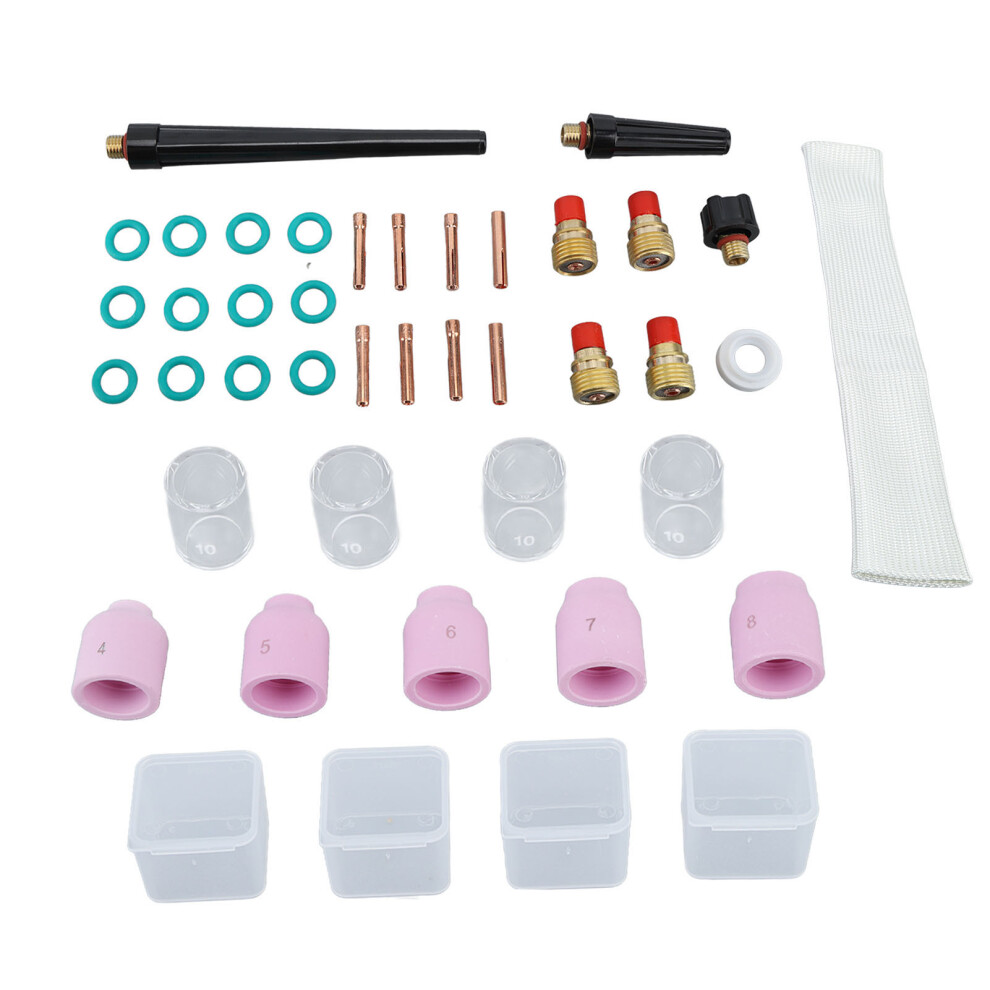 38Pcs TIG Gas Lens Kit Glass Cup Back Cup O Ring Gasket Plasma Cutter Torch Consumables for WP9 20 25Tig-image-OPC-PHR5ZF6-NEW