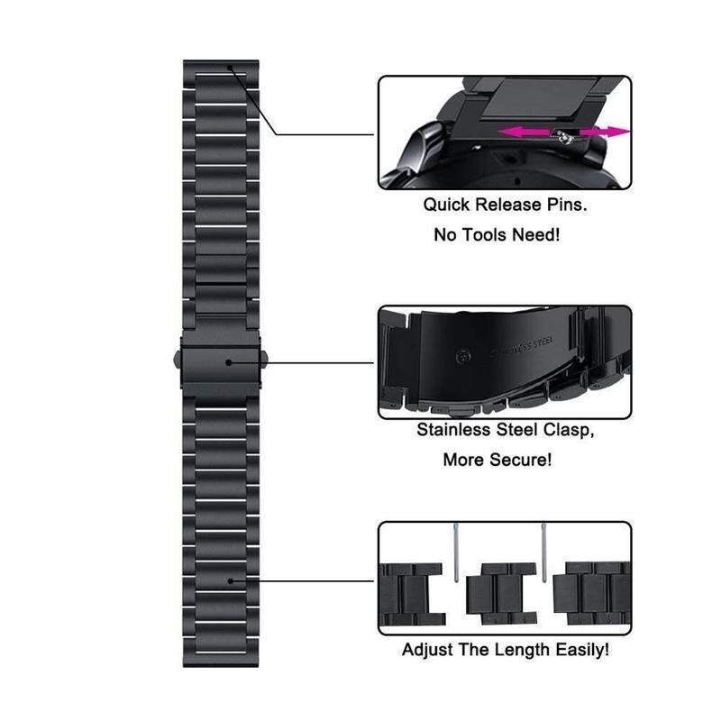 Harikiri Metal Bracelet Compatible With Amazfit GTS 4 Mini/GTS 4/GTS 3/GTS 2e/GTS 2 Mini/GTS 2