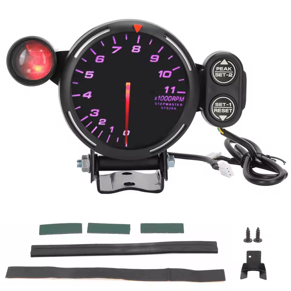 Rpm Tacho Gauge Electronic 10-15V Auto Tachometer Clear Display Dark 4854133350084