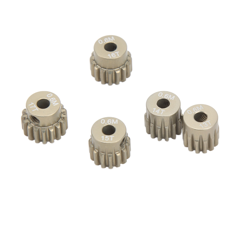 0.6M Pinion Gear Set Aluminium Alloy 3.175mm Hole 13T 14T 15T 16T 17T Pinion Motor Gear for SCX10 TRX4 1/8 1/10 Crawler