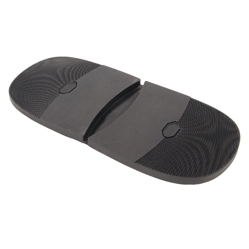 Black 2 Pairs Rubber Heels Outsoles Shoe Repair Pads Replacement Non Slip Wear Resistant Cushion Protector 7Mm Thickness