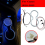 LED Cup Holder Light Atmosphere Light Ice Blue Car Interior Lamp 4