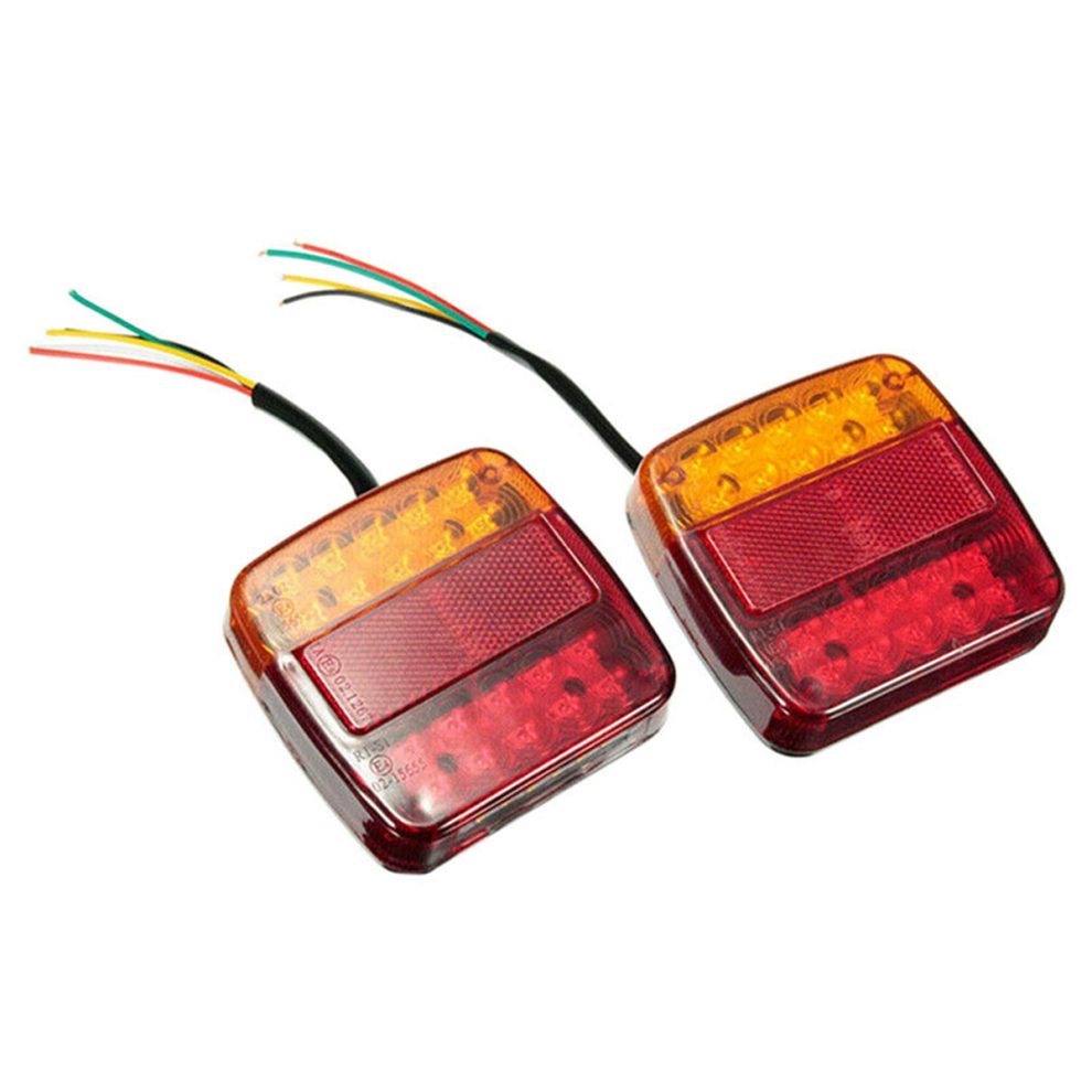 Lot de 2 feux arrière de voiture étanches 12 V 26 LED pour remorquage