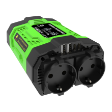 600W bilinverter 12V 220V DC til AC digitalt display EU-stik