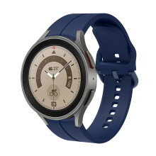 Bracelet en silicone 20 mm pour Samsung Galaxy Watch 4 Classic 46 mm/42 mm (Galaxy Watch 4 40 mm - Bleu