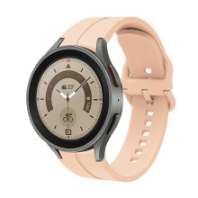 Bracelet en silicone 20 mm pour Samsung Galaxy Watch 4 Classic 46 mm/42 mm (Watch 5 Pro 45 mm - Rose