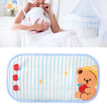 Baby Ice Sleeve Pillow Summer Soft Comfortable Baby Cooling Arm Pad with Widen Elastic Band for Breastfeeding Striped Bear