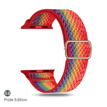 (Pride Edition W) Nylonarmband für Apple Watch Band 44 mm 40 mm 38 mm 42 mm 45 mm Solo Loop Pulseira