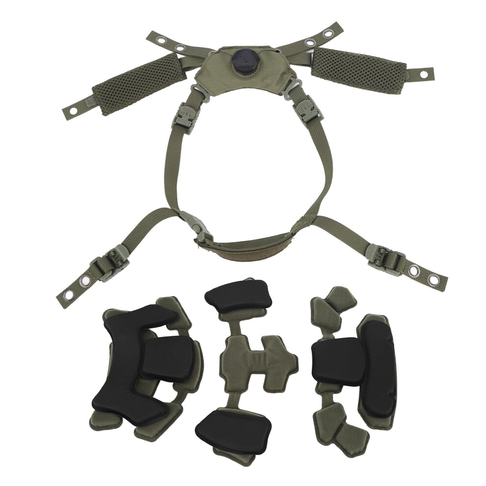Helmet Dial Suspension System Chin Strap Helmet Padding Kit For Fast For Mich For Wendy Helmet Military Sponge And Suspension Green 8751315309822