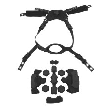 Helmet Liner System Internal Sponge Pad Adjustable Helmet Dial Suspension System Chin Strap for Fast for MICH for Wendy Helmet Black