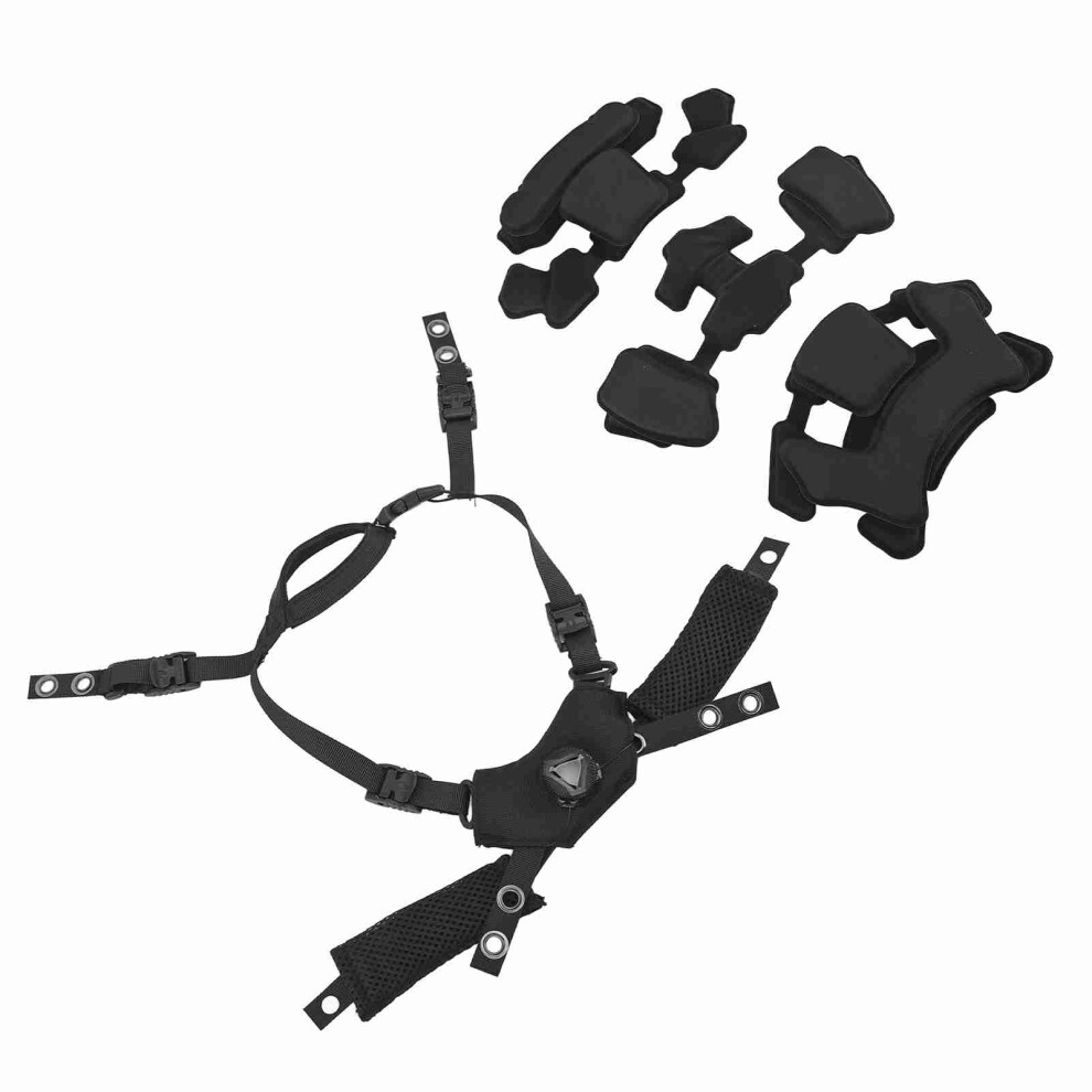 Helmet Dial Suspension System Chin Strap Helmet Padding Kit For Fast For Mich For Wendy Helmet Spongeand Suspension Black 3541315309947