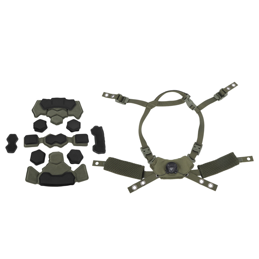 Helmet Liner System Internal Sponge Pad Adjustable Helmet Dial Suspension System Chin Strap For Fast For Mich For Wendy Helmet Green 4621315309655