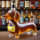 Bouteille de whisky réutilisable en forme de teckel 3