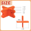8 Pcs Deck Spacer Tool,4 Thicknesses Deck Board Spacers,Orange 7