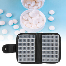 14Pcs Medicine Organizer PU Daily Weekly Large Compartment Box Medicine Case Container for Store Fish Oil Supplement