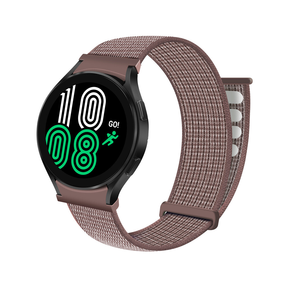 Bracelet en nylon avec connecteur sans espace (violet fumé 10) pour Samsung Galaxy Watch 4 Classic 46