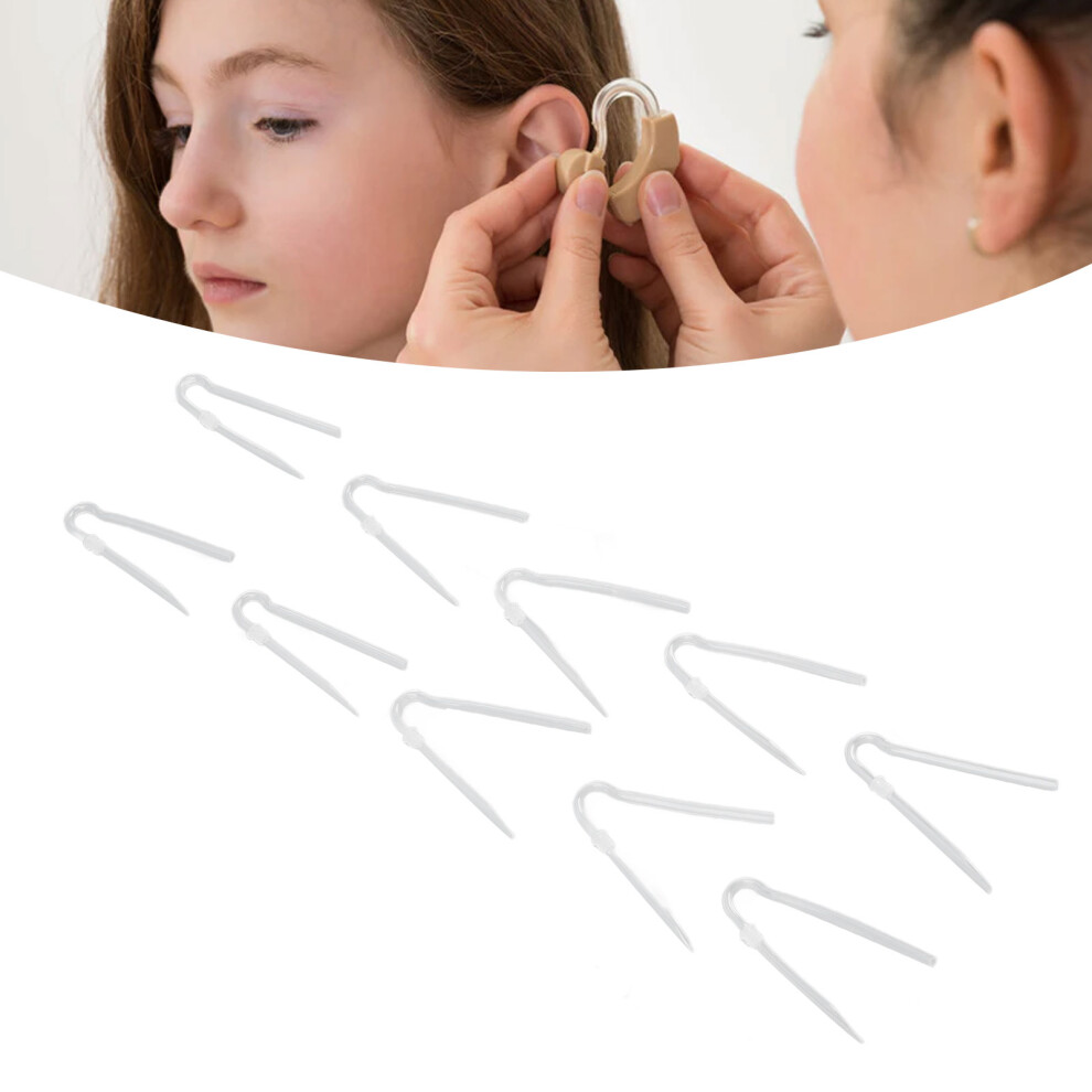 10pcs Sound Aid Tube R Type Prevent Earwax PVC Sound Amplifiers Earmold Tubing Set