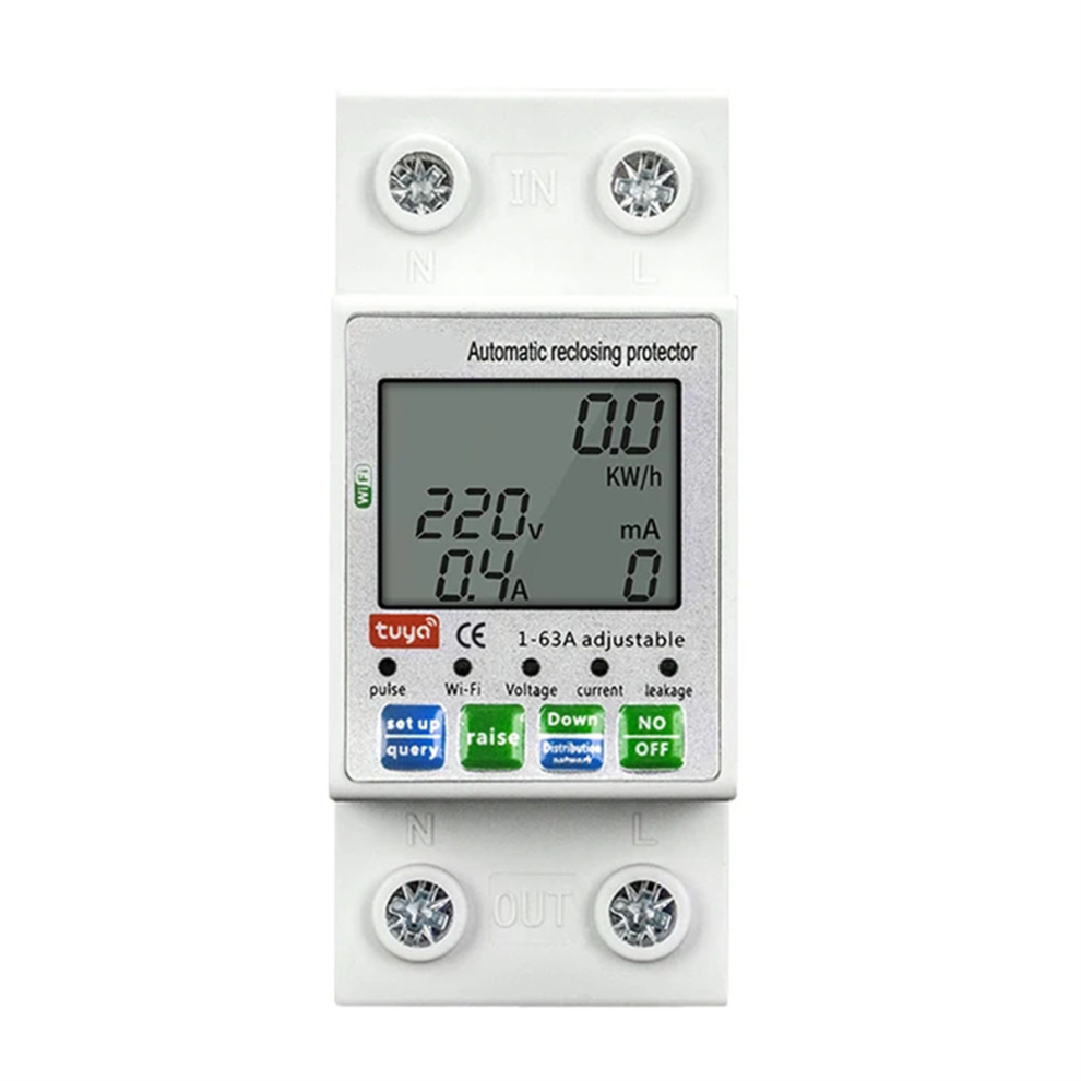 Tuya 63A 2P Wifi Energy Meter, Smart Power Circuit Relay Switch Kwh 4854133366689