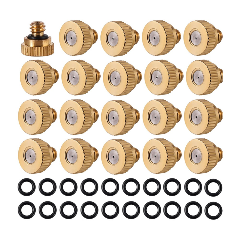 20 Pack Brass Misting Nozzles with 20Pc Brass Misting Nozzles O Ring-image-OPC-PHR6D55-NEW