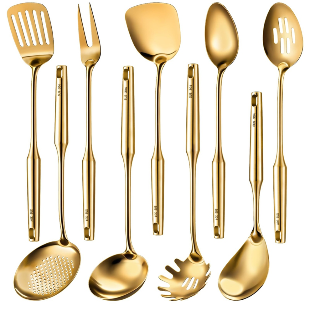 9 Pcs 304 Stainless Steel Kitchen Utensils Set Cooking Utensils-image-OPC-PHR6DDB-NEW