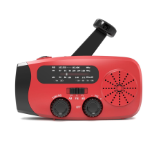 Napelemes kézi tekerős rádióvevő, hordozható AM/FM/időjárás-rádió