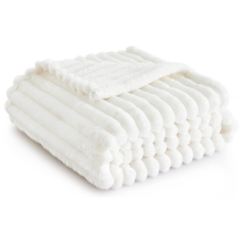 White Throw Blanket for Couch - Cozy Blanket for Women, Cute Throws