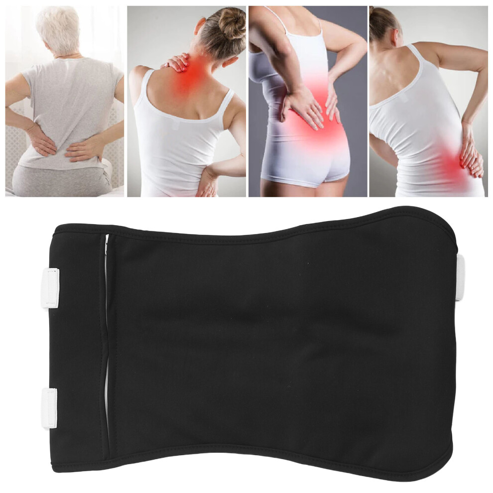 Black Waist Castor Oil Pack Wrap Leak Proof Reusable Washable Castor Oil Pack Kit