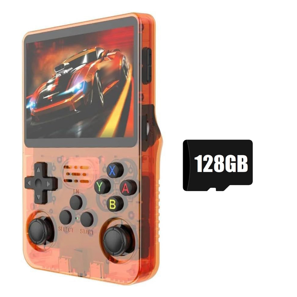 K36s R36s Retro Game Console 128Gb Linux System 3.5 Inch Ips Screen B Orange 4854133373427