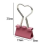 60 Pcs Metal Binder Clips with Heart Shaped Handle Pink 2
