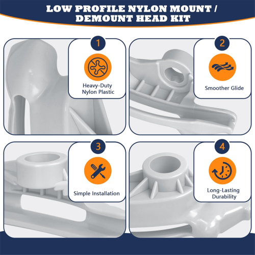 2 Pack Low Profile Nylon Mount/Demount Head Kit for Coats Tire 1