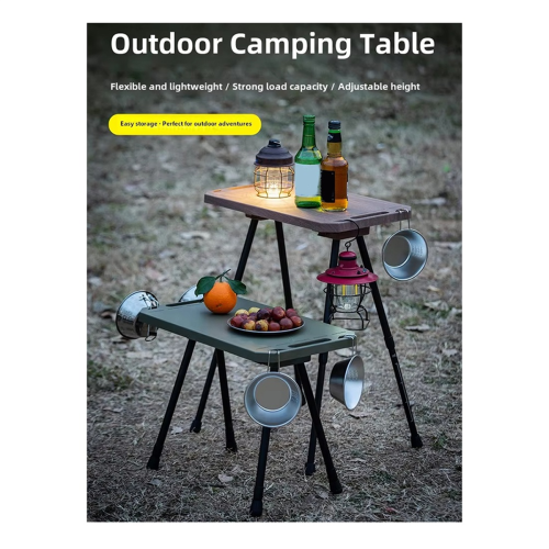 Foldable Camping Table,Folding Aluminum Alloy Table Adjustable Height 2