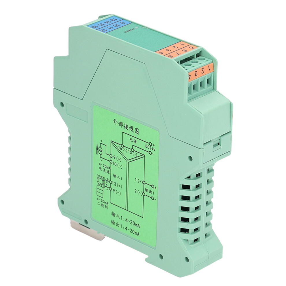 Dc24v Signal Isolator 1 Input 1 Output Current Transmitter 4Â20Ma Analog Plc Control Din Rail Mount 8441315314109