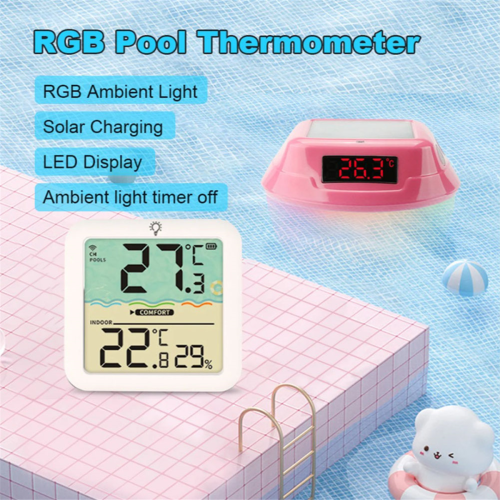 Termometru solar pentru piscină cu afișaj LED D 2