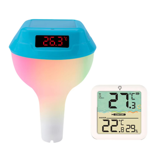 Soldrevet pooltermometer med LED-display C