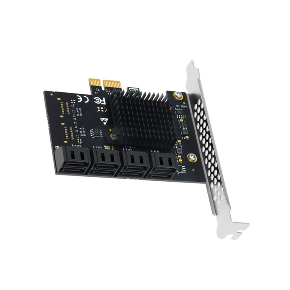 Pcie To Sata 8-Port Expansion Card Pci Express X1 To Sata3 Controller 4854133374073