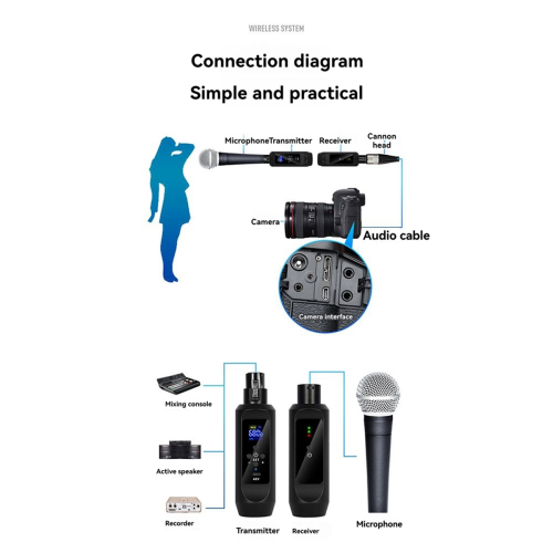 48V Microphone Transmitter and Receiver Wired Instrument Condenser 2