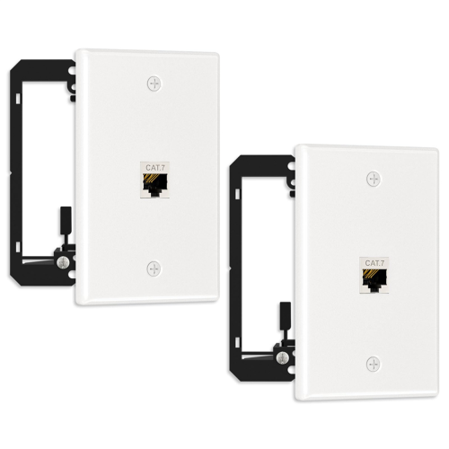 Placă de perete Ethernet cu 2 bucăți, placă de perete cu 1 port
