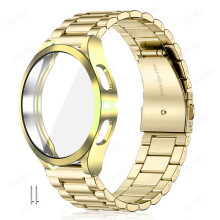 (Watch 5 Pro 45mm-gouden set) 20mm 22mm voor Samsung Galaxy Watch 4 5 44mm 40mm band + hoesje voor Galaxy