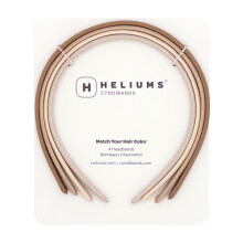Heliums Thin Headbands For Women - 8mm Skinny Headband 4 Count Comfortable Narrow Hairband Blends with Hair Color (Dark Blonde Sandy Beige an