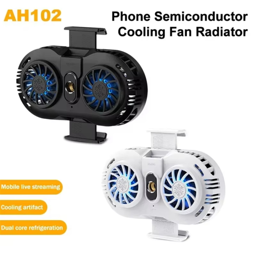Mobile Phone Dual Cooling Fans 3 Speeds for IOS Android B 2