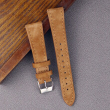 (20mm gold schnalle-braun) Echtes Wildleder Leder Uhr Strap Vintage Braun Uhr Band 18mm 20mm 22mm Mit