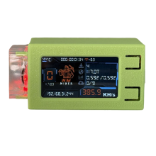 Nerdminer V2 Pro Max med RGB Cool Fan 390KH/S Solo Lottery Miner