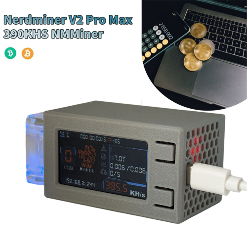 NMMiner 390KH/S Nerdminer V2 Pro Max Solo Lottery Miner 1