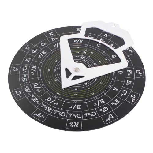 Κιθάρα Circle of Fifths Wheel Συγχορδία Κιθάρας Τροχός Μουσικής Συγχορδίας Μαύρο 2
