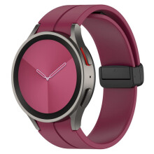 (Kello 4 Classic 46mm-Wine Red)Alkuperäinen silikoniranneke Samsung Watch 5/4 44mm 40mm Watch5 Pro 45mm